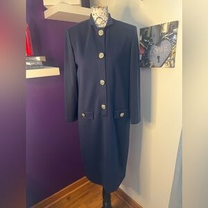 7 for $30 Vintage Caron Navy Long Sleeve Dress